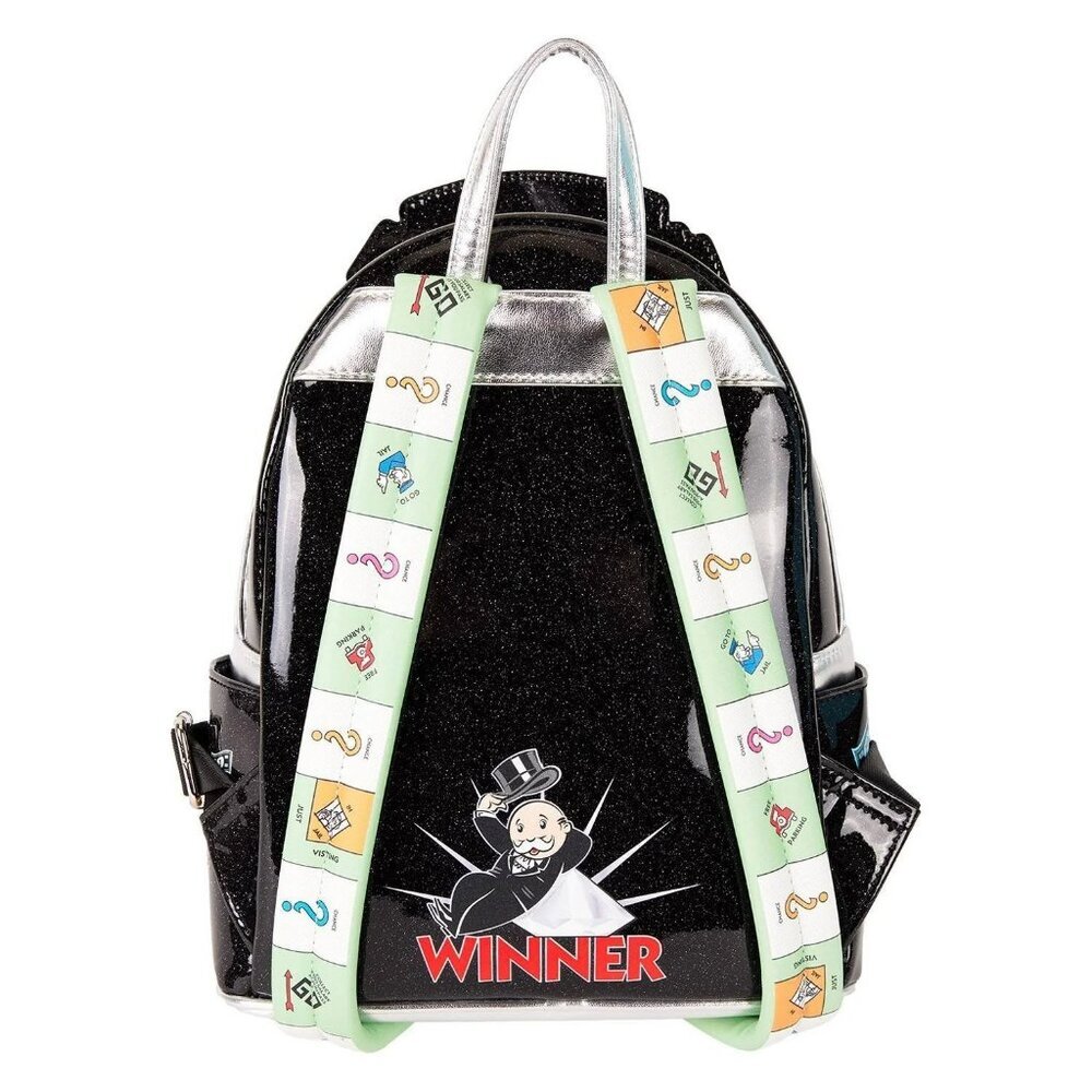 Loungefly Hasbro Monopoly 90th Anniversary Pennybags Glitter Backpack NWT​ - Picture 2 of 6